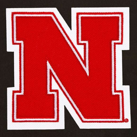 Nebraska Cornhuskers Reversible Fleece Jacket with Faux Leather Sleeve - Picture 5 of 6